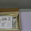 SUOERNUO Shoe Rack Organizer 4 Tier for Closet Entryway Free Standing Metal Storage Shoe Shelf with MDF Top BoardGold