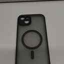 TOCOL for iPhone 15 Plus Case, Compatible with Magsafe, Full Camera Protection, Built-in Magnetic Ring, Drop Protection, Translucent Matte Phone Case for iPhone 15 Plus 6.7 inch (Black)