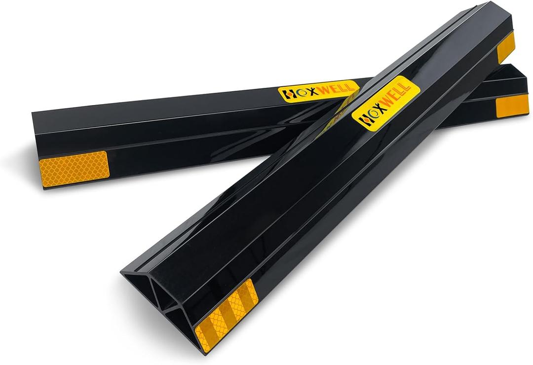 24 Inch (New Upgrade) 2 PCS Heavy Duty Car Parking Stopper for Garage, Parking Aid Protects Car, Parking Gadgets Easy to Install 2 Packs, 24" L x 3.7" W x 1.8" H