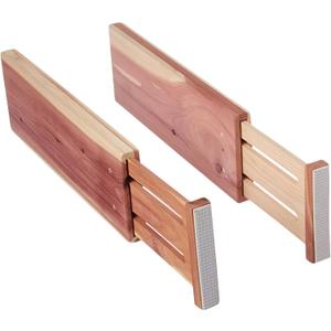 Dr. Organizer Cedar Expandable Drawer Divider Set, USA Patented Design, 2 Pack