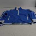 Women's Fleece Sweatshirts Half Zip Pullover Long Sleeve Oversized Workout Crop Tops Hoodie with Pocket (Medium, Blue)