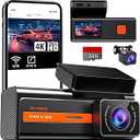 Dash Cam Front and Rear Camera, Veement 4K Dash Cam, Car Dash Camera 4K+1080P with 1.47” Display, 170°Wide, Night Vision,24H Parking, G-Sensor,Loop Recording with Free 32G Card Dashcam