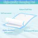 Rocinha 100 Pack Disposable Changing Pads Baby Disposable Underpads Waterproof Diaper Changing Pad Breathable Underpads Bed Table Protector Mat (17 x 13 Inches)