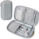 Travelkin Travel Cord Organizer, Small Electronic Organizer Travel Case, Cable Organizer Bag For Cords,Chargers Phone, Sd Card,Usbs (3-Interstellar Grey)