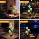 Upgraded Solar Garden Lights, 4 Pack Outdoor Solar Lights, Bigger Round Panel for 40-Hour Runtime, Serve as Outdoor & Indoor Decor, Waterproof Flower Lights for Patio Yard Decoration