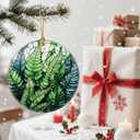 2 x Lush Fern Christmas Ornaments: Christmas Decorations for Tree & Holiday Decor  Holiday Presents, Gift Ideas for Friends, Coworker, Family, Plant Lover, Nature Lover, and Gardener