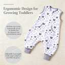 Toddler Sleep Sacks Sleep Sack with legs Cozy comfy Baby Warable Blanket with 2-Way Zipper, M