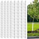 8 Pcs Tree Trunk Protector-2 Size Plastic Spiral Tree Guard Tree Trunk Protector Wrap Tree Bark Protector Tube Tree Wraps to Protect Bark Tree Saplings from Deer Cats Rodents Rabbit Mowers (White)