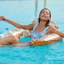 Jasonwell Inflatable Pool Float Chair - 2 Pack Floating Pool Chair Lounge Floats for Swimming Pool Water Chair Pool Lounger with Cup Holder Toy Party Floaties for Adults XL