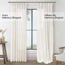 Pinch Pleated Linen Curtains 108 Inches Long for Living Room with Hooks Rings Back Tab Pinch Pleat Drapes for Track System Cream Ivory Light Filtering Semi Sheer 108 Inch Curtains for Dining Bedroom, Natural