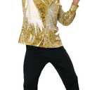 California Costumes, Men's Disco Shirt & Hat Set - Gold (M)