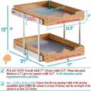 OCG 2 Tier Pull Out Cabinet Organizer (17"W x 21"D), Double Tier Slide out Wood Drawer Shelf, Pull Out Shelves for Base Cabinet Organization in Kitchen, Pantry, Bathroom