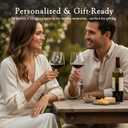 MNZZ Initial Crystal Wine Glasses for Women Mothers Gifts for Mom Day Wife Grandma Friend Sister Her, Monogrammed A-Z Personalized Glass Gift Customized Mother's Graduation Birthday,A