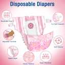 Pet Soft Dog Diapers Female, Disposable Female Dog Diaper, Doggie Diapers for Cat Puppy with Adjustable Foam Tail Hole(Pink, 12M)