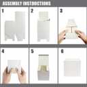Frantis White Gift Boxes, 15 Pack 6x6x6 inch Small Gift Boxes with Lids for Weddings, Christmas, Valentine's, Ornaments, Bridesmaid Boxes Easy to Assemble Includes 16 Thank You Stickers