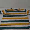 VEIISAR Men's Crewneck Striped T-Shirt Soft Elastic Cotton Tees XXXL