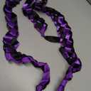 Cindeer 2025 Graduation Ribbon Lei Set Handmade Braided Necklace Honor Cord with Tassel 2025 Grad Embroidery Patches for High School College Graduation Party Supplies(Black, Purple)