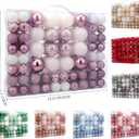 87ct Christmas Ball Ornaments Set Shatterproof Seasonal Hanging Decorations with Reusable Hand-held Gift Package for Xmas Tree Holiday Party and Home Decor, Lilac