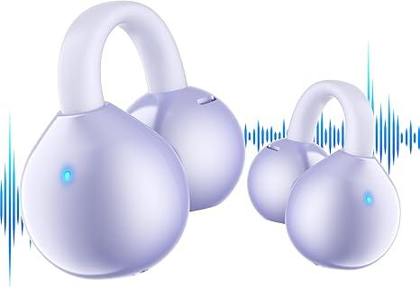 Al Language Translation Earbuds, Free Clip 3-in-1 Translator Earbuds, 144-language Real-time Two-Way Earbuds, Ideal for Travel and Business, with ONE Year Subscription, Purple
