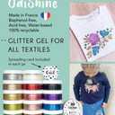 505 Odif OdiShine | Glitter Gel 65g | for Use On All Textile Fabrics, Paper, Wood, Cardboard and Canvas | BPA Free, Acid Free | Recyclable Packaging (Ruby)