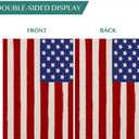 Vintage American US House Flag 28x40 Inch Double Sided Burlap Stars and Stripes Large Yard Flag Seasonal Patriotic Flag for Farmhouse Holiday Outside Outdoor Decoration