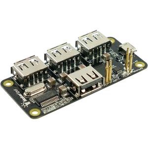 4-Port Stackable USB Hub HAT for Raspberry Pi Zero V1.3 (with Camera Connector) and Pi Zero W /2W (with Bluetooth & WiFi)