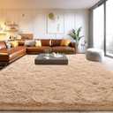 Area Rugs for Living Room, Soft Shaggy Carpets for Living Room, Fuzzy Rugs for Kids' Room, Perfect Decor for Modern Home Camel 4x6 Feet