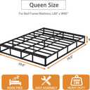 Queen Size Box Spring Bed Base 9 Inch, 3000lbs Heavy Duty Box Spring Queen Metal Mattress Foundation, Tool-Free Easy Assembly, Noise Free