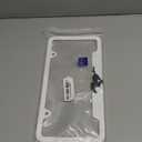 Ford Mustang Plastic License Plate Frame Tag Holder with 3D Emblem (WHITE)