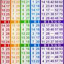 Yuanhe Bingo Paper Game Cards - 3 Cards - 100 Sheets in Mixed Colors
