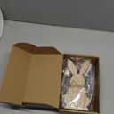 Easter Decorations for the Home, 3 pcs Easter Bunny Wooden Table Centerpiece Signs Rustic Tiered Tray Farmhouse Decor for Gifts, Black, White, Natural Wood Color