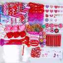 Winlyn 112 Pcs Valentine's Day Stationery Toy Assortment Set Valentine Goodie Bags Stuffers Valentine Rewards Prizes Bulk for Kids Students Valentine Party Favors Treats School Classroom Gift Exchange
