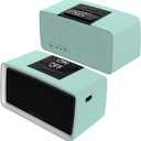 Simple Music Player for Elderly, Easy Audiobook Player with 32GB TF Card & Card Reader for Dementia, Alzheimers, Visually Impaired, Low Vision Patients, Wired - Cyan (Blue)