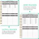 Undated Monthly Budget Planner - 12 Month Budget Book With Expense & Bill Tracker, Money Budgeting Notebook To Effectively Manage Your Finances - Turquoise
