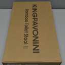 KingPavonini Bamboo Toilet Stool Squat 7in & 9in Heights Adjustable, Foldable Poop Stool for Adult, for Bathroom with Non-Slip Grooves Portable, Space-Saving, 400 lbs Capacity (Upgrade)