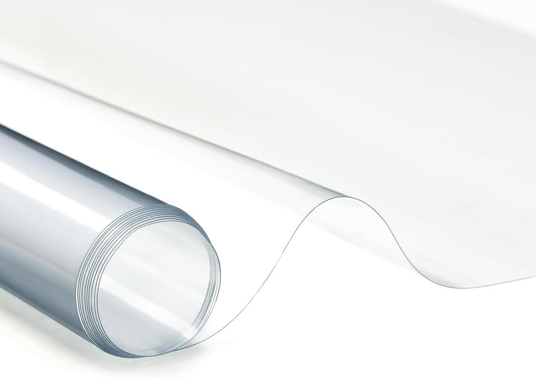 Clear Marine Vinyl Sheeting, 10 Gauge, 5 Yard Roll of Transparent Plastic, Storm Windows, Covering, Protection, Tablecloth Protector