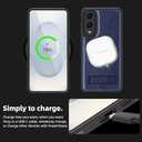 Lunivop for Samsung Galaxy s25 Edge Case Leather [Compatible with Magsafe Wireless Charging] Magnetic Cover Stand Funda para S 25 Edge 6.7 '' 2025 Rugged Best Phone Cases Blue