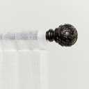 EXCLUSIVE HOME Vine 1" Curtain Rod and Finial Set, Oil Rubbed Bronze, Adjustable 36"-72"