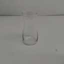 8 inch Clear Glass Flower Vases for Centerpiece Table Home Indoor Desk Decor,Ins Modern Boho Style Vase for Wedding Housewarming Gift (White)