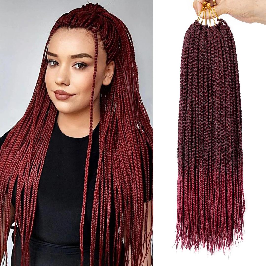 Crochet Box Braids 6 Packs 144 Strands 14 Inch Goddess Box Braids Crochet Hair Pre looped Crochet Hair 3x Crochet Braids for Black Women (14 Inch T1B/BUG)