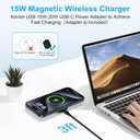 Magnetic Wireless Charger Dock Magsafe Fast Charging Pad for Android Samsung Galaxy S26 Ultra Z Fold7 Flip7 S25Ultra S24FE S23 S22,Wireless Charging Station with USB C Adapter for iPhone 17 16,Pixel10