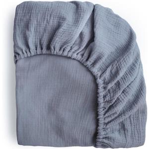 mushie Extra Soft Muslin Fitted Twin (Blue)