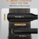 Terviiix Extra Long Hair Straightener for Fast Styling on Thick Hair, Silk Press Flat Iron for Black Women Natural Hair - 1.75" Wide Plate - Ionic Ceramic Infused with Argan Oil & Keratin, Max 455F