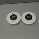 2 Pack 10 Year Battery Smoke and Carbon Monoxide Detector, Slim Smoke Alarm CO Detector with Large LCD Display, Adhesive or Screw Installation