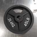 Signature Fitness Cast Iron Plate Weight Plate for Strength Training and Weightlifting, 2-Inch Center (Olympic), 45LB (Single)