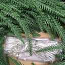 Fovths 2 Pack 6 Feet Christmas Norfolk Garlands, Winter Pine Garland Ornament with Light String, Green Artificial Greenery Garland for Table Mantle Wall Indoor Outdoor Christmas Decor