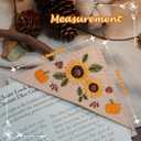 6 x Personalized Hand Embroidered Corner Bookmarks for Women-Seasons Felt Triangle Page Stitched Leather Bookmark,Unique Cute Flower Embroidery Book Marker Clip for Book Lovers' Gifts (Autumn)