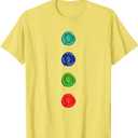 Four Groovy Buttons Blue Cat Funny Halloween Costume Kid T-Shirt M