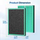 MSA3/MSA3S Pet Odor Replacement Filter Compatible with Membrane Solutions MSA3 and MSA3S Device, 4-Stage HEPA, 2 Pack