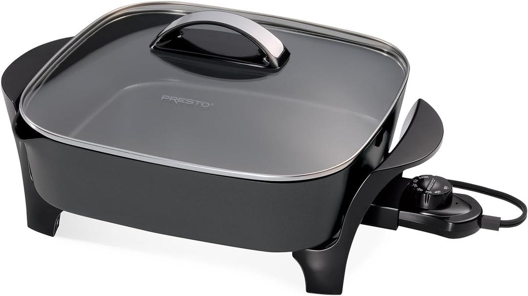 Presto 07117 12" Electric Skillet with glass cover